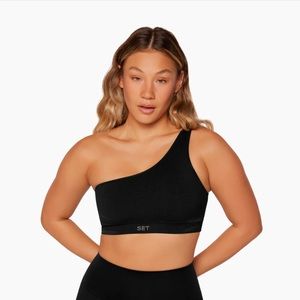 Set active one shoulder top XS never worn